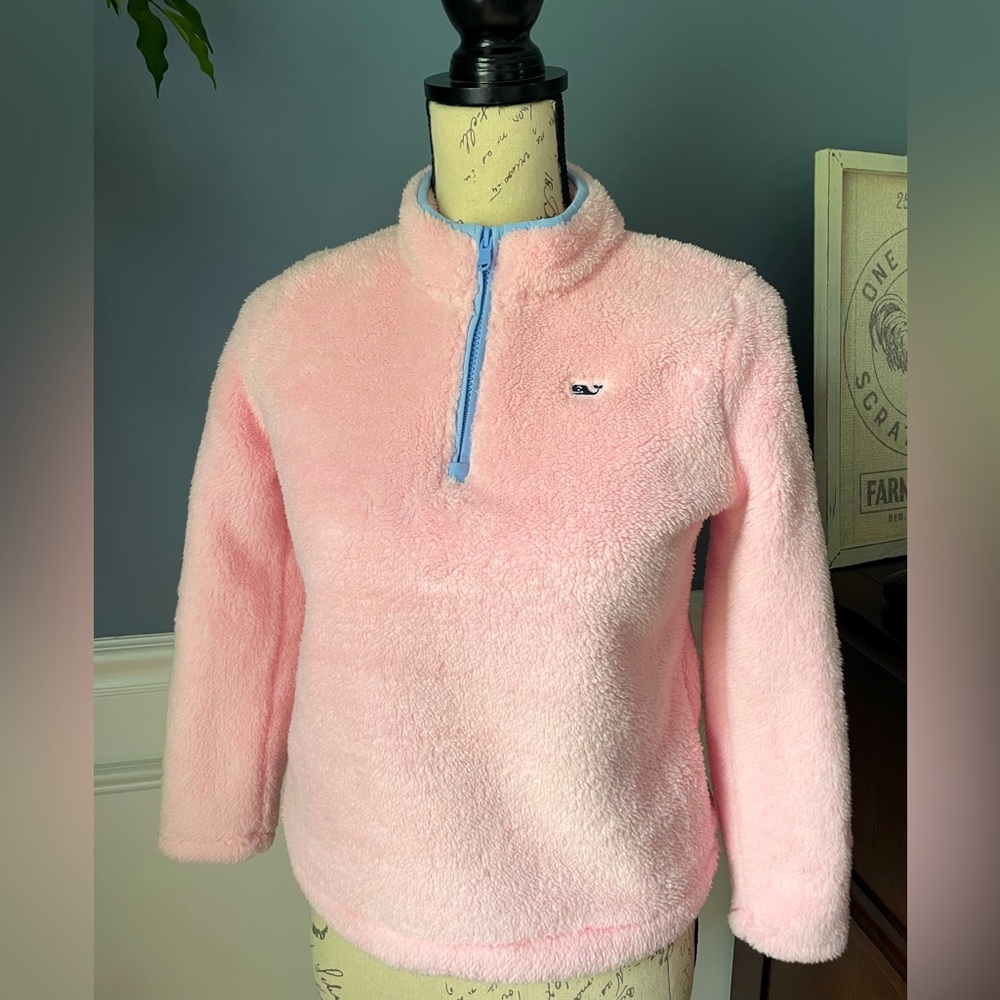 Vineyard Vines Girls 1/2 Fuzzy Zip- New with tags